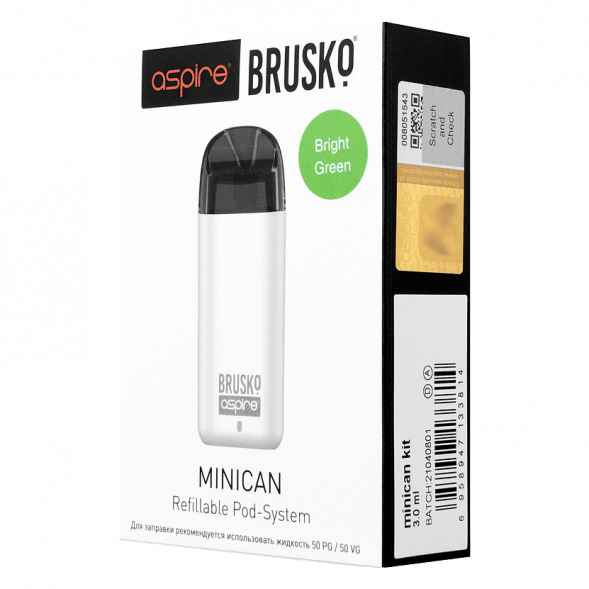 Электронная сигарета Brusko - Minican (350 mAh, Светло-Зелёный) купить в Тюмени
