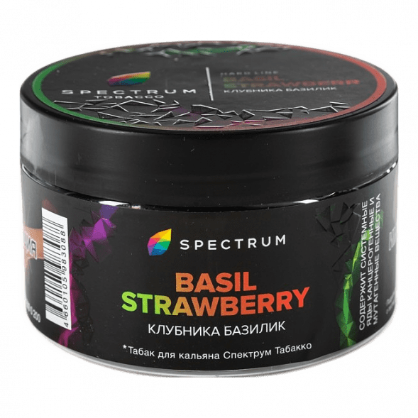 Табак Spectrum Hard - Basil Strawberry (Клубника Базилик, 200 грамм) купить в Тюмени