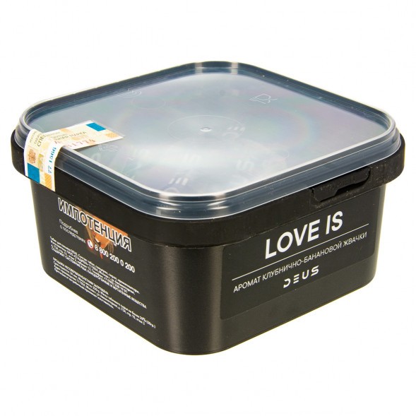 Табак Deus - Love Is (Клубнично-Банановая Жвачка, 250 грамм) купить в Тюмени