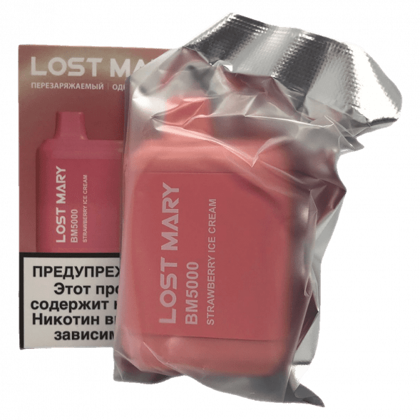 LOST MARY BM - Клубничное Мороженое (Strawberry Ice Cream, 5000 затяжек) купить в Тюмени