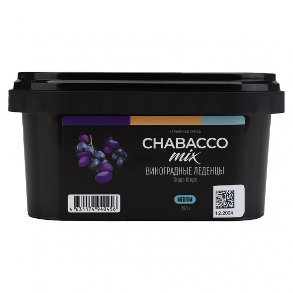 Смесь Chabacco MIX MEDIUM - Grape Drops (Виноградные Леденцы, 200 грамм) купить в Тюмени
