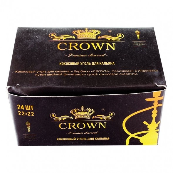 Уголь Crown (22 мм, 24 кубика) купить в Тюмени