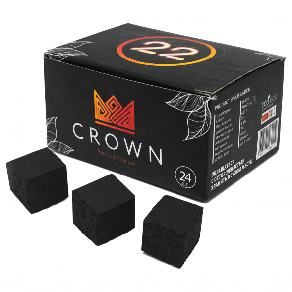 Уголь Crown (22 мм, 24 кубика) купить в Тюмени