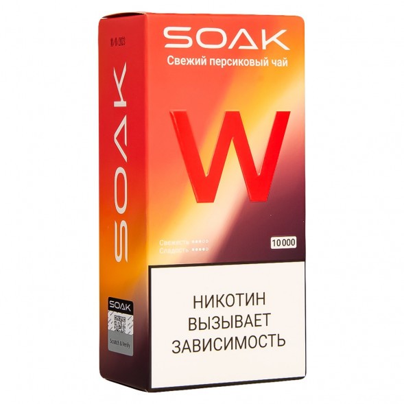 SOAK W - Свежий Персиковый Чай (10000 затяжек) купить в Тюмени