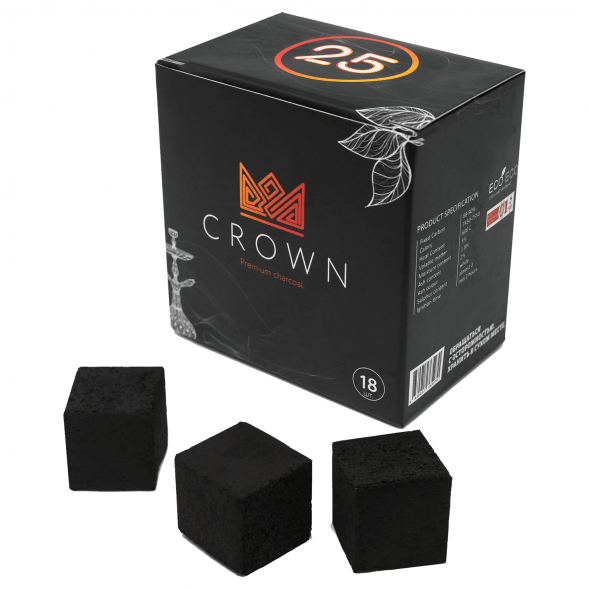 Уголь Crown (25 мм, 18 кубиков) купить в Тюмени