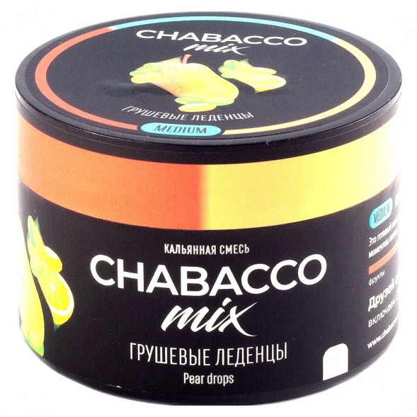 Смесь Chabacco MIX MEDIUM - Pear Drops (Грушевые Леденцы, 40 грамм) купить в Тюмени