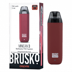 Электронная сигарета Brusko - Minican 3 (700 mAh, Тёмно-Красный)