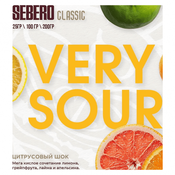 Табак Sebero - Very Sour (Цитрусовый Шок, 25 грамм) купить в Тюмени