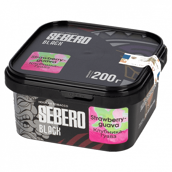 Табак Sebero Black - Strawberry Guava (Клубника и Гуава, 200 грамм) купить в Тюмени