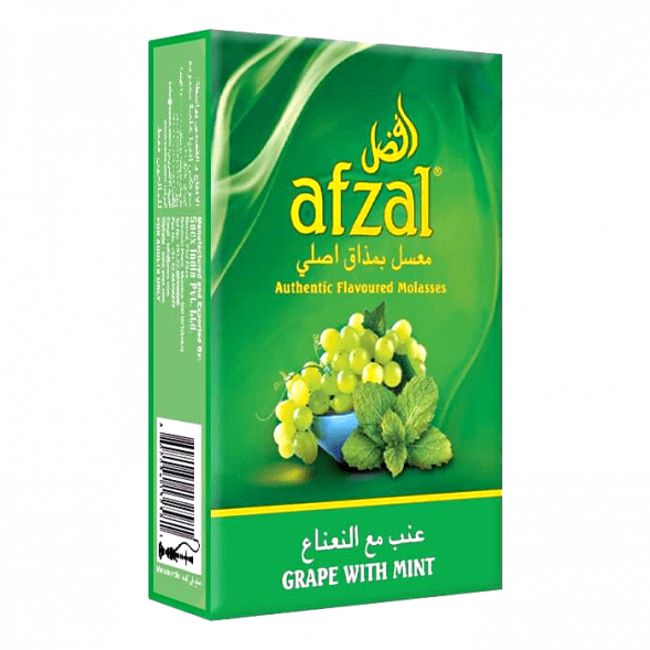 Табак Afzal - Grape with Mint (Виноград с Мятой, 40 грамм) купить в Тюмени