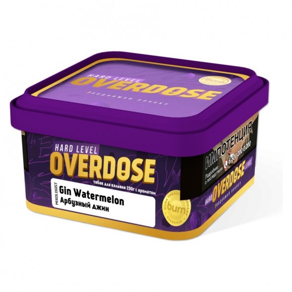 Табак Overdose - Gin Watermelon (Арбузный Джин, 200 грамм) купить в Тюмени