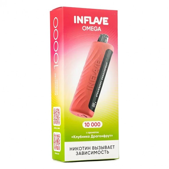 INFLAVE OMEGA - Клубника Драгонфрут (Strawberry Dragonfruit, 10000 затяжек) купить в Тюмени