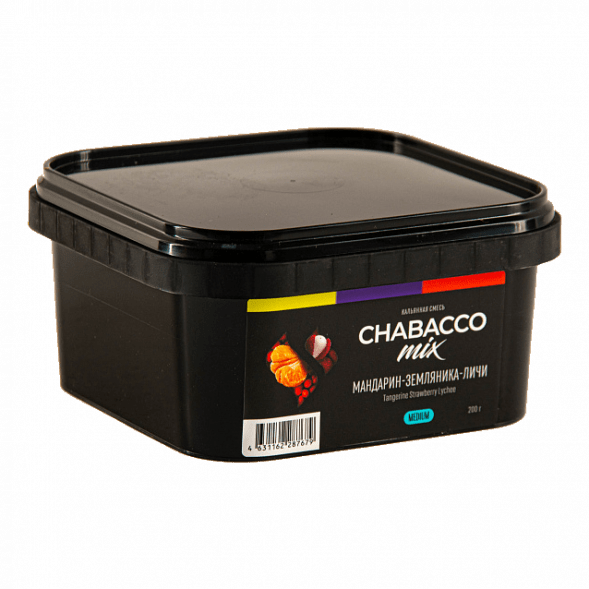 Смесь Chabacco MIX MEDIUM - Tangerine Strawberry Lychee (Мандарин, Земляника, Личи, 200 грамм) купить в Тюмени