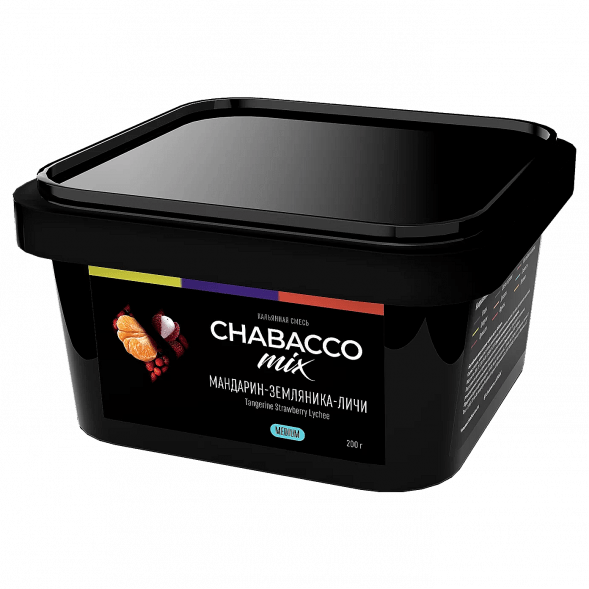 Смесь Chabacco MIX MEDIUM - Tangerine Strawberry Lychee (Мандарин, Земляника, Личи, 200 грамм) купить в Тюмени