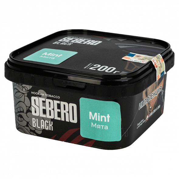 Табак Sebero Black - Mint (Мята, 200 грамм) купить в Тюмени