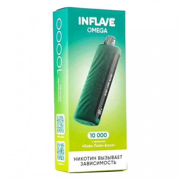 INFLAVE OMEGA - Киви Лайм Алоэ (Kiwi Lime Aloe, 10000 затяжек) купить в Тюмени