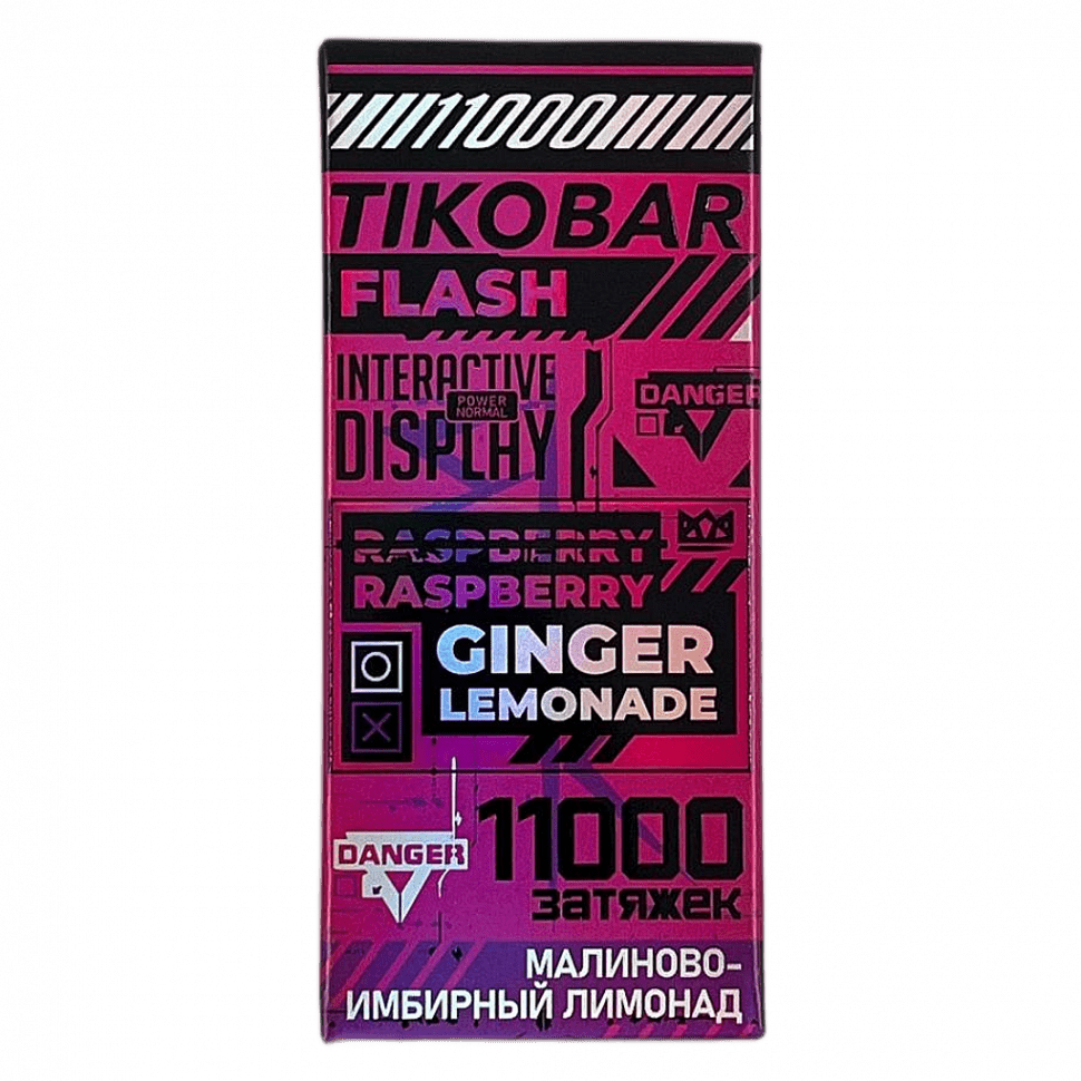TIKOBAR FLASH - Малиново-Имбирный Лимонад (Raspberry Ginger Lemonade, 11000 затяжек) купить в Тюмени