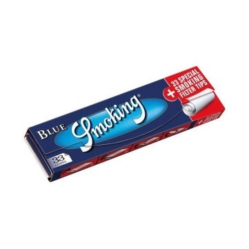 Бумага для самокруток Smoking - King Size Blue + Filter Tips (110х44 мм, 33 штуки) купить в Тюмени