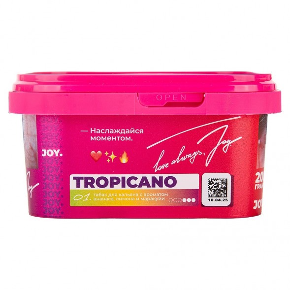 Табак Joy - Tropicano (Ананас, Лимон и Маракуйя, 200 грамм) купить в Тюмени