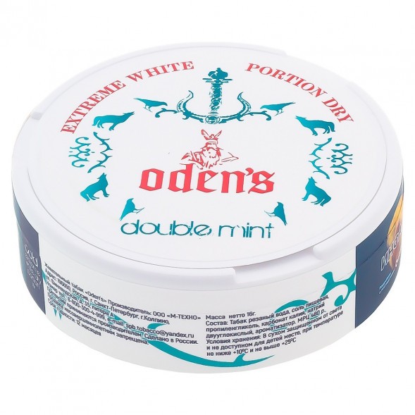Табак жевательный ODENS - TAR Double Mint Extreme White Dry (16 грамм, Россия) купить в Тюмени