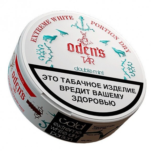 Табак жевательный ODENS - TAR Double Mint Extreme White Dry (16 грамм, Россия) купить в Тюмени
