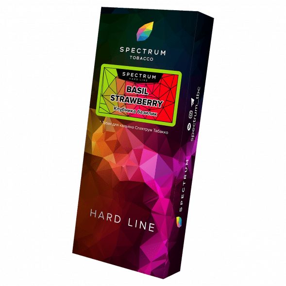 Табак Spectrum Hard - Basil Strawberry (Клубника Базилик, 100 грамм) купить в Тюмени