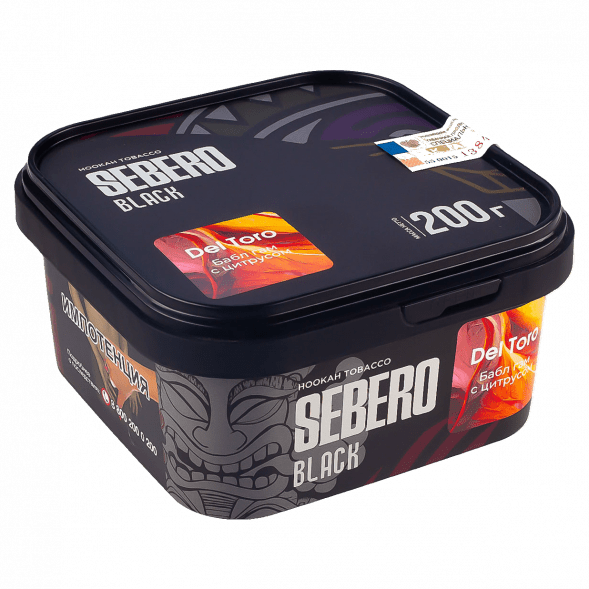 Табак Sebero Black - Del Toro (Бабл гам с Цитрусом, 200 грамм) купить в Тюмени