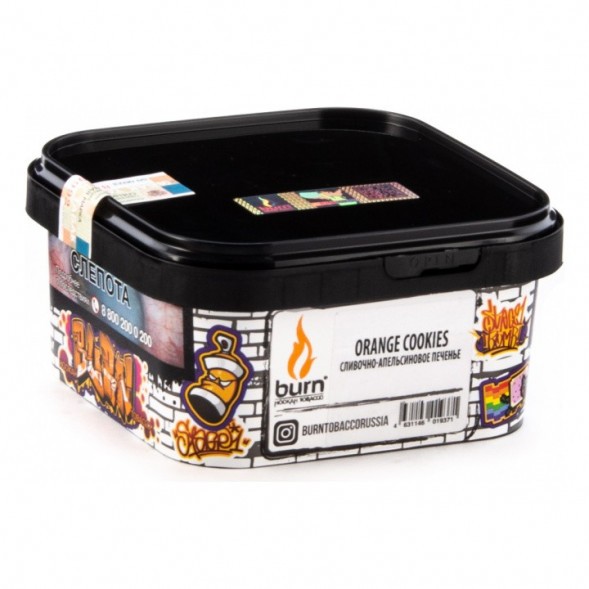 Табак Burn - Orange Cookies (Сливочно-апельсиновое Печенье, 200 грамм) купить в Тюмени