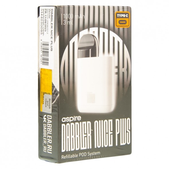 Электронная сигарета Brusko - Dabbler Nice Plus (Белый) купить в Тюмени