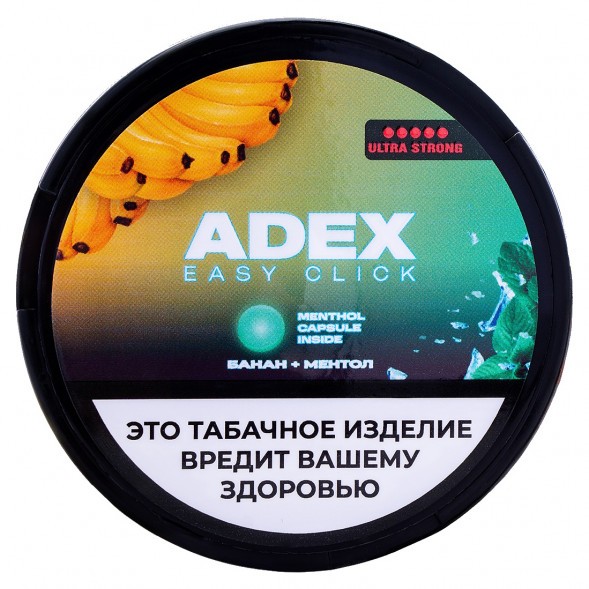 Табак жевательный ADEX ULTRA STRONG WIDE Click - Банан Ментол купить в Тюмени