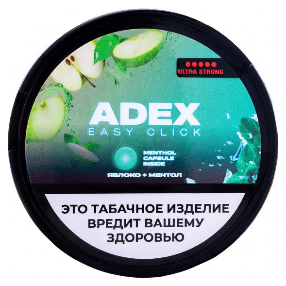 Табак жевательный ADEX ULTRA STRONG WIDE Click - Яблоко Ментол купить в Тюмени