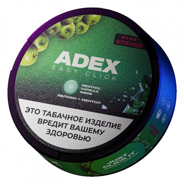 Табак жевательный ADEX ULTRA STRONG WIDE Click - Яблоко Ментол купить в Тюмени