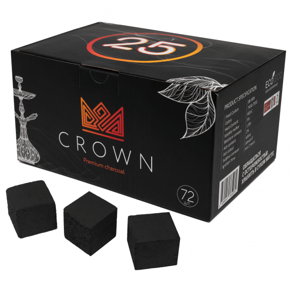 Уголь Crown (25 мм, 72 кубика) купить в Тюмени