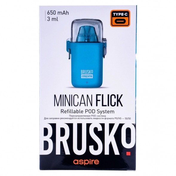 Электронная сигарета Brusko - Minican Flick (Голубой) купить в Тюмени