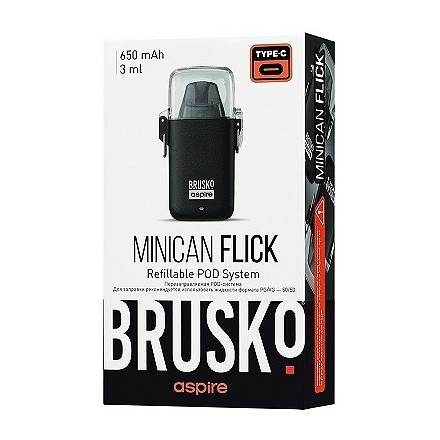 Электронная сигарета Brusko - Minican Flick (Чёрный) купить в Тюмени