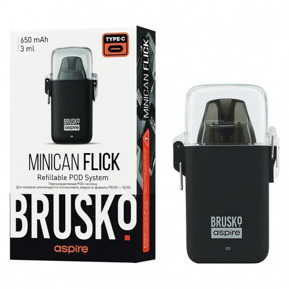 Электронная сигарета Brusko - Minican Flick (Чёрный) купить в Тюмени