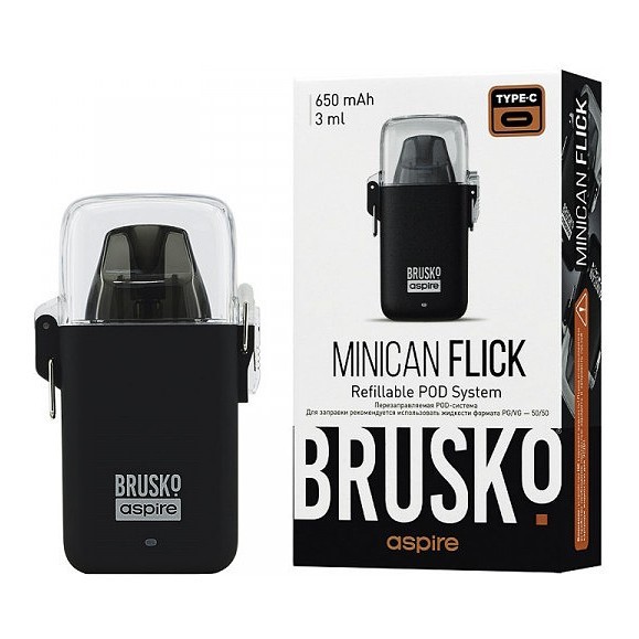 Электронная сигарета Brusko - Minican Flick (Чёрный) купить в Тюмени