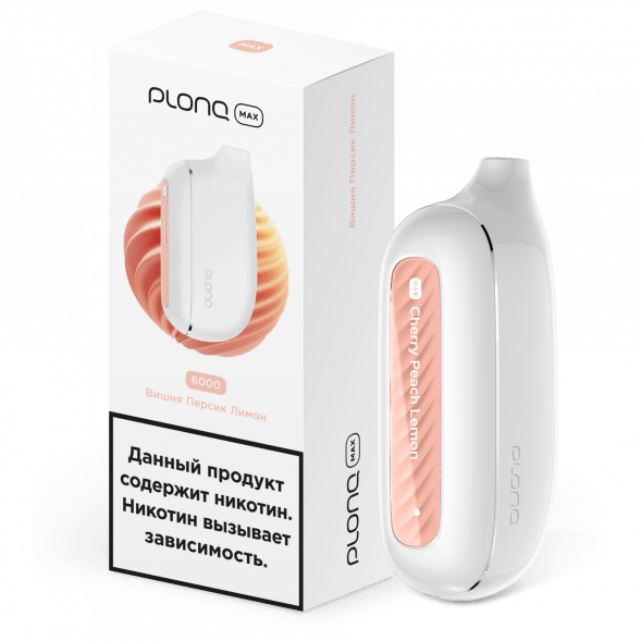 PLONQ MAX - Вишня Персик Лимон (6000 затяжек) купить в Тюмени