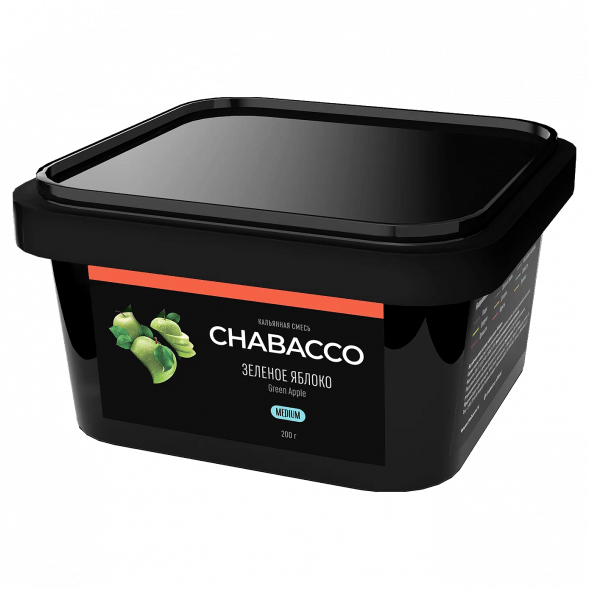 Смесь Chabacco MEDIUM - Green Apple (Зелёное Яблоко, 200 грамм) купить в Тюмени