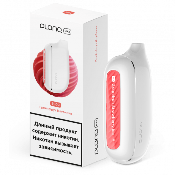 PLONQ MAX - Грейпфрут Клубника (6000 затяжек) купить в Тюмени