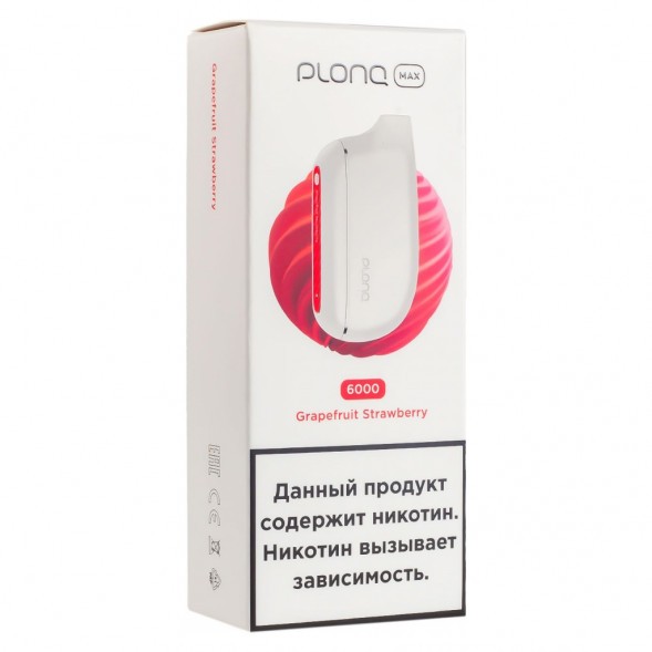 PLONQ MAX - Грейпфрут Клубника (6000 затяжек) купить в Тюмени