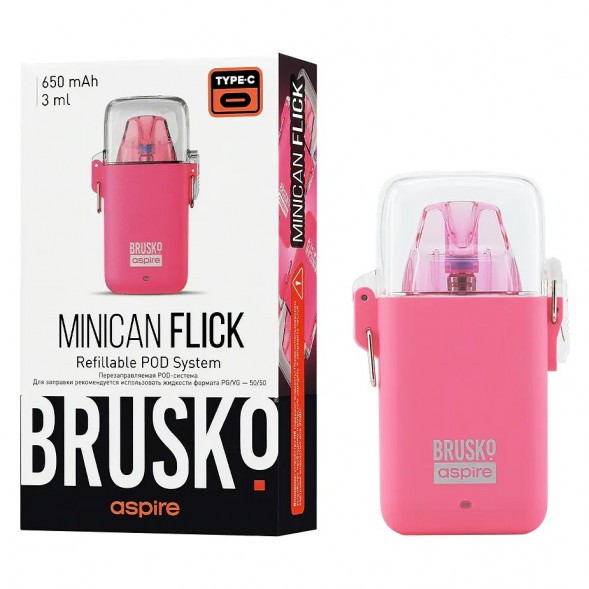Электронная сигарета Brusko - Minican Flick (Розовый) купить в Тюмени
