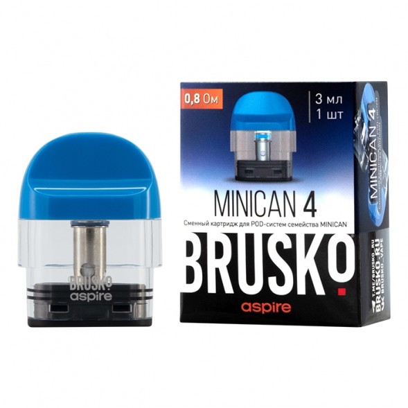 Сменный картридж Brusko - Minican 4 (0.8 Ом, Синий) купить в Тюмени