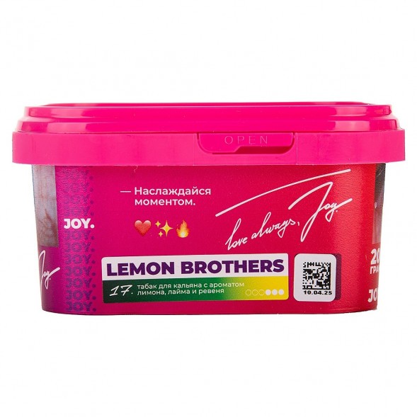 Табак Joy - Lemon Brothers (Лимон, Лайм и Ревень, 200 грамм) купить в Тюмени