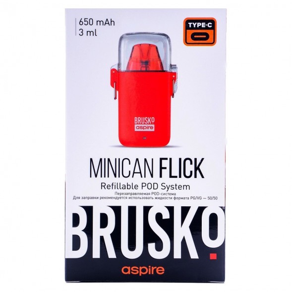 Электронная сигарета Brusko - Minican Flick (Красный) купить в Тюмени