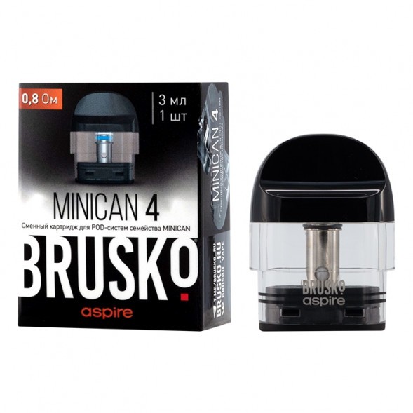 Сменный картридж Brusko - Minican 4 (0.8 Ом, Черный) купить в Тюмени