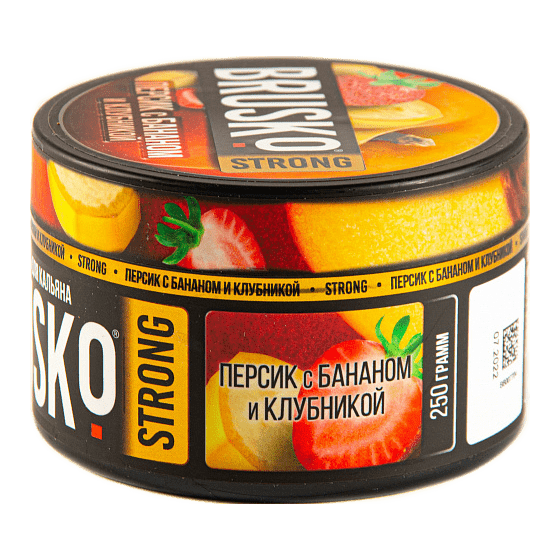 Смесь Brusko Strong - Персик с Бананом и Клубникой (250 грамм) купить в Тюмени