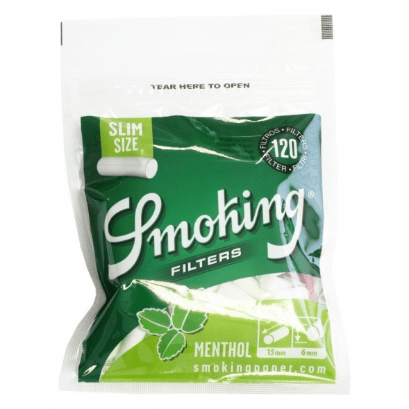 Фильтры для самокруток Smoking - Slim Menthol (120 штук, 15x6 мм) купить в Тюмени
