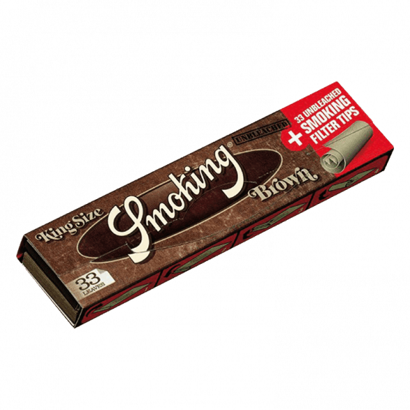 Бумага для самокруток Smoking - King Size Brown + Filter Tips (110х44 мм, 33 штуки) купить в Тюмени