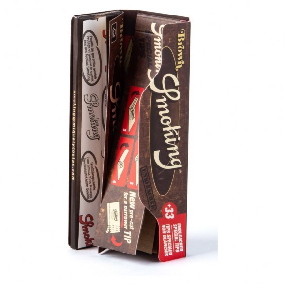 Бумага для самокруток Smoking - King Size Brown + Filter Tips (110х44 мм, 33 штуки) купить в Тюмени